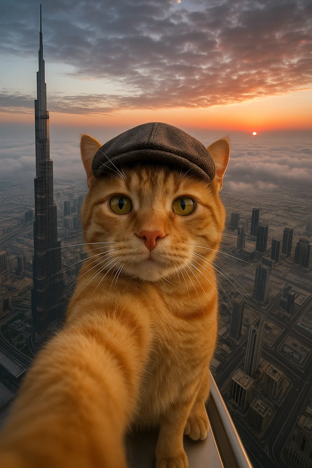 Transform an orange cat into anime-style using AI anime photo generator